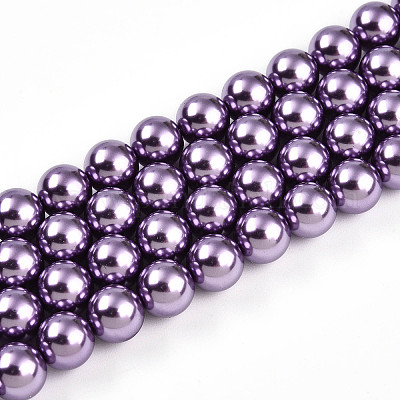 Выпечка из окрашенного перламутрового стекла жемчужные бусинки HY-N002-8mm-A14-1