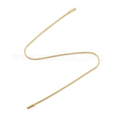 Ионное покрытие (ip) 304 нержавеющая сталь круглая змея браслет цепь изготовление BJEW-M293-11G-1