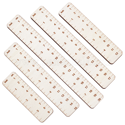 1 set di righelli in legno&nbsp;AJEW-BC0007-38-1