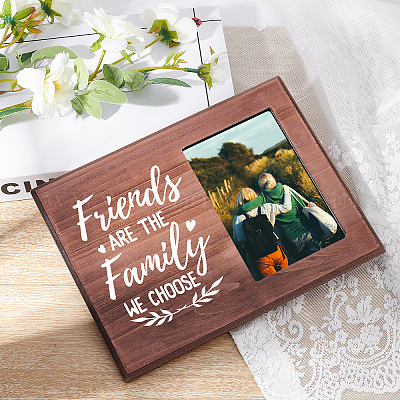 Shop FINGERINSPIRE Friends Are the Family We Choose Picture Frame 4x6 inch  Going Away Picture Frame with Heart Pattern Hanging/Tabletop Wooden Best  Friend Gift Frame for Birthday Graduation College Leaving for Jewelry