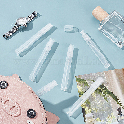 80 шт. пустой портативный пластиковый флакон для духов с распылителем с 2 шт. пластиковым насосом с 2 шт. мини-прозрачной пластиковой воронкой-бункером с 6 шт. одноразовыми пластиковыми капельницами AJEW-BC0007-50A-1