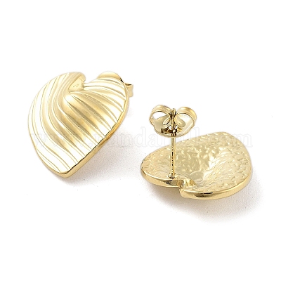 Серьги-гвоздики из нержавеющей стали 304 с ионным покрытием (IP) EJEW-P258-23G-1