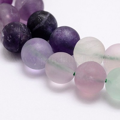 Natürliches Fluorit Perlenstränge&nbsp;G-A163-06-8mm-1
