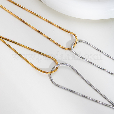 Браслеты и ожерелья из нержавеющей стали в виде змеиных цепочек для женщин NW5875-1-1