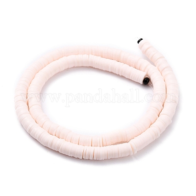 Плоские круглые бусины из глины ручной работы полимерные CLAY-R067-6.0mm-16-1