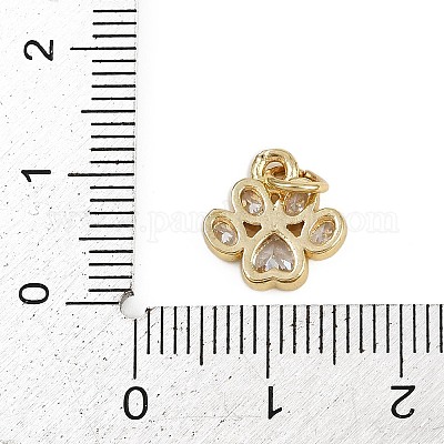 Латунные микропаве прозрачные кубические циркониевые подвески KK-D409-09G-1