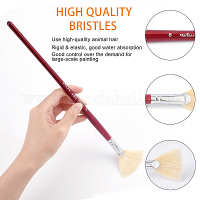 High Elasticity Oil Painting Bristle Hair Paint Brush Set Large