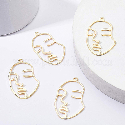 Латунные подвески с открытой спинкой KK-BC0006-35G-1