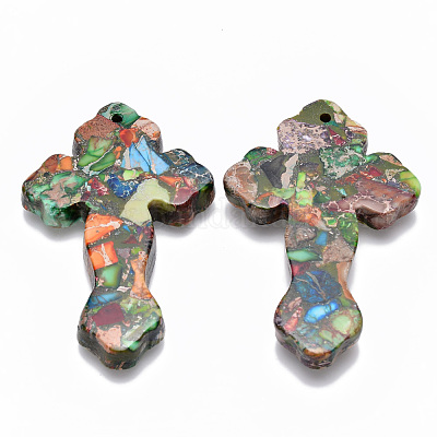 Синтетические имперские яшмы большие подвески G-R457-06D-1