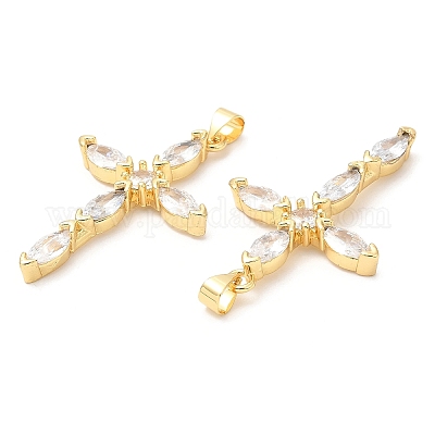 Стойки обшивки латунь микро проложить Циркон подвеску KK-A185-36G-1