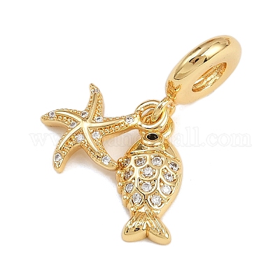 Латунь микропаве прозрачный кубический цирконий европейские подвески с подвесками KK-N271-45G-1