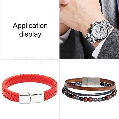 Застежки браслета из матовой нержавеющей стали 304 с магнитным креплением STAS-PH0018-11-WH-1