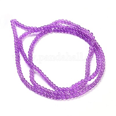 Окрашенного распылением треск стеклянные бусы нити CCG-Q001-4mm-12-1