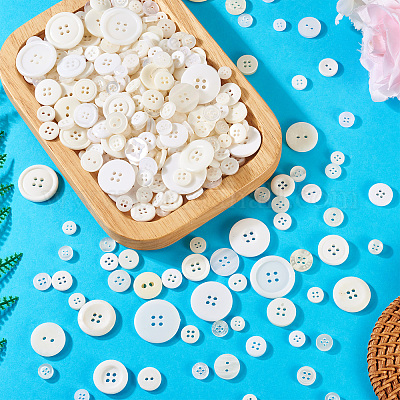 Плоские круглые пуговицы из смолы BUTT-TAC0017-01D-1