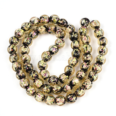 Ручной стеклянные фольга бисер пряди FOIL-N029-05E-1