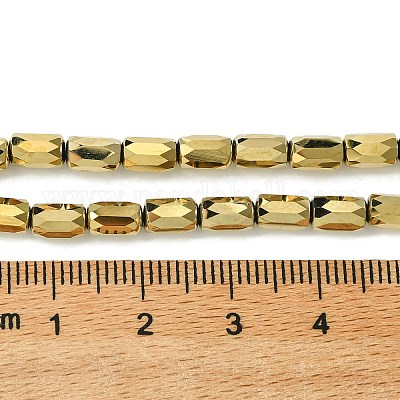 Chapelets de perles en verre électroplaqué&nbsp;GLAA-Q101-02A-FP01-1