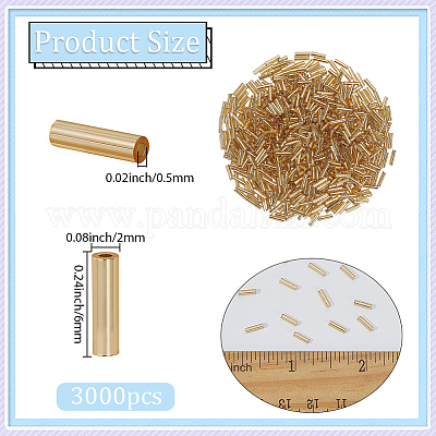 3000 perles de verre en forme de clairon&nbsp;SEED-PA0001-03-1