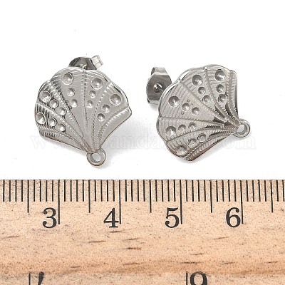 Фурнитура для сережек-гвоздиков из нержавеющей стали 304 STAS-Z175-02P-02-1
