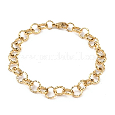 Модные браслеты из нержавеющей стали 304 с гравировкой в виде пузырьков и цепочек STAS-A028-B087G-1