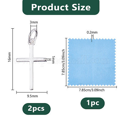 2 шт. 925 подвески из стерлингового серебра STER-DC0001-90-1