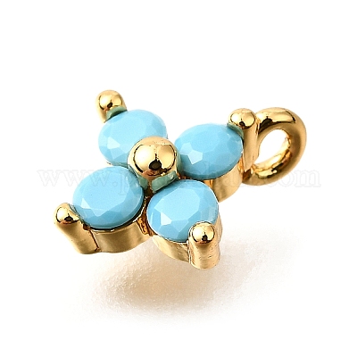 Латунные микро проложить кубического циркония подвески KK-D356-07B-G-1