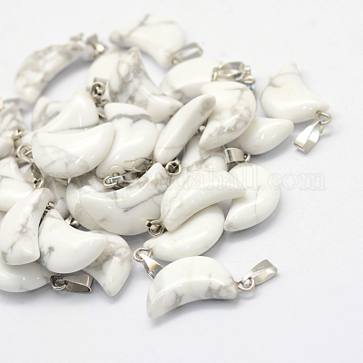 Луна естественная Howlite подвески G-Q369-01-1