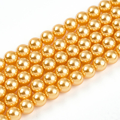 Выпечка из окрашенного перламутрового стекла жемчужные бусинки HY-N002-5mm-A08-1
