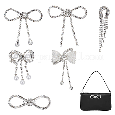 6 шт. 6 стиля броши из сплава со стразами для одежды рюкзака JEWB-GA0001-37-1