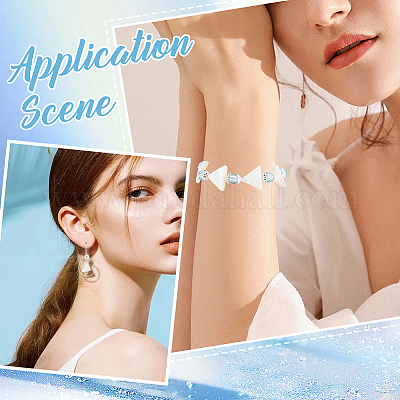 4 нить бусин из натуральных пресноводных ракушек SHEL-SC0001-47-1