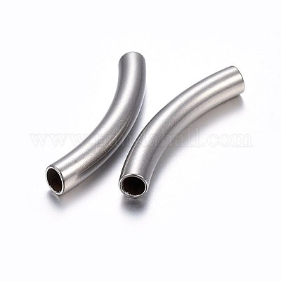 Европейские трубчатые бусины из нержавеющей стали 304 X-STAS-F174-19P-A-1