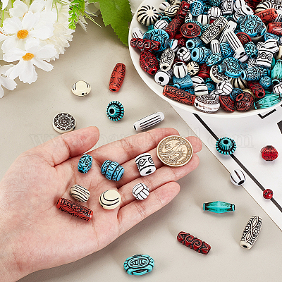 170 шт. Непрозрачные акриловые бусины MACR-PH0001-83-1