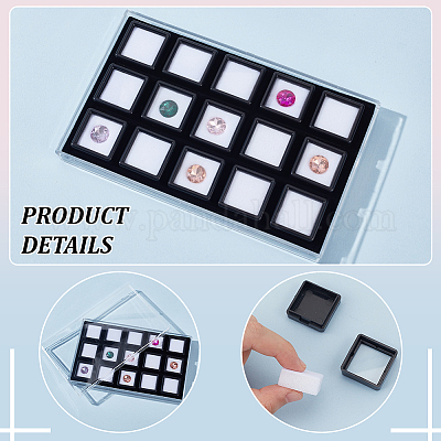 Набор пластиковых коробок для хранения бриллиантов CON-WH0092-69-1