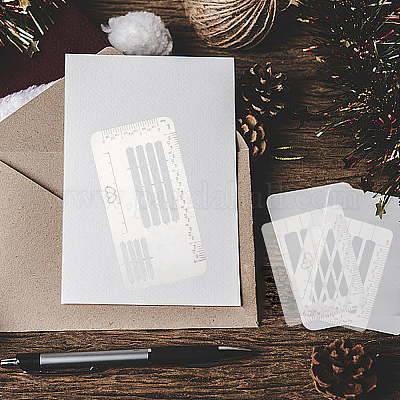 4 шт. пластиковые шаблоны для осмотра линейки&nbsp;AJEW-CP0009-96-1