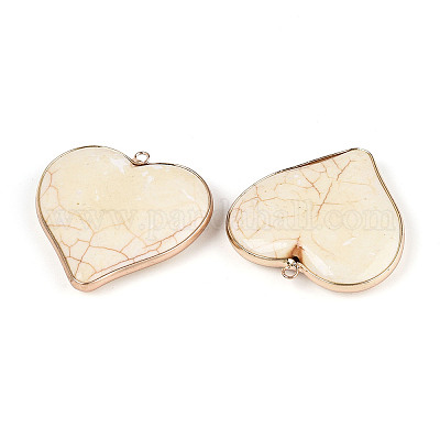 Подвески в форме сердца из синтетического говлита TURQ-T004-30B-1