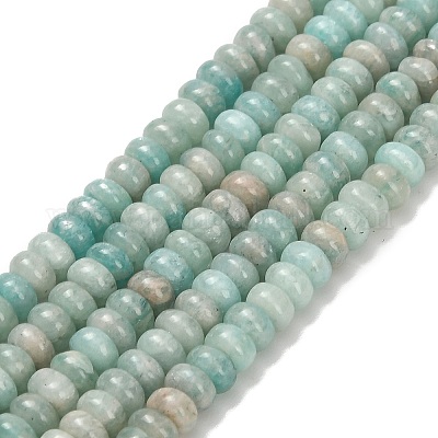 Природных амазонит бисер нитей G-L635-A35-4x2mm-1