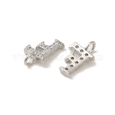 Буквица латунные микро проложить кубического циркония подвески ZIRC-F008-F-1