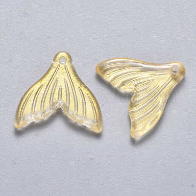 Прозрачный лак окрашенные стеклянные подвески GLAA-S190-009A-04-1