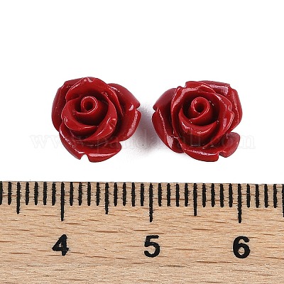 Резные бусины из синтетического коралла&nbsp;CORA-M001-07B-1