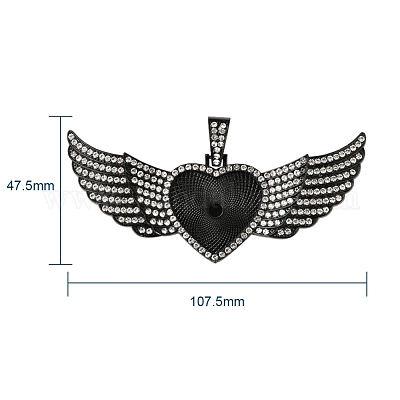 Сеттинги для кулона(кабошонов) X-PALLOY-S107-001EB-RS-1