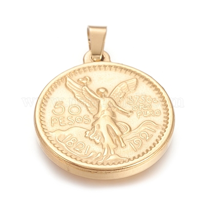 stainless steel coin pendant