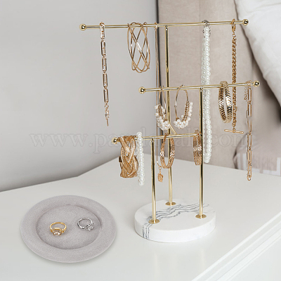 Подносы дисплея ювелирных изделий бархата AJEW-WH0326-82B-1