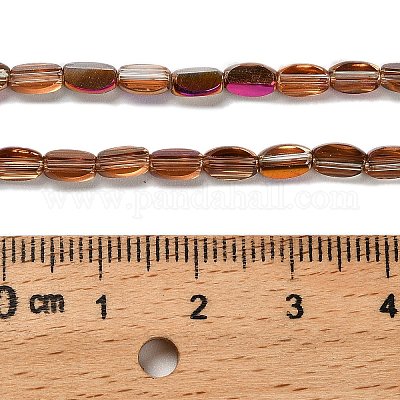 Стеклянные бусины с гальваническим покрытием  EGLA-P064-01A-HR01-1