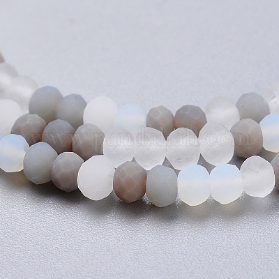 Граненые круглые стеклянные бусины GLAA-F106-B-F13-1