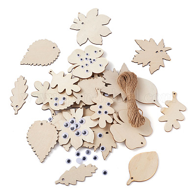 Незаконченные украшения из дерева WOOD-TA0002-28-1