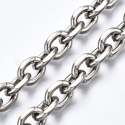 Bag Chains Straps, Iron Cable Link Chains, with Alloy Spring Gate Ring, for  Bag Replacement Accessories, Light Gold, 1190x9mm