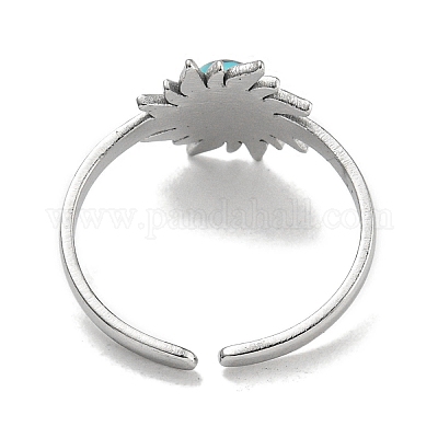 Кольца-манжеты из синтетической бирюзы из нержавеющей стали 304 G-Z056-01P-03-1