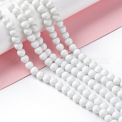 Окрашенные стеклянные бусины  DGLA-S071-6mm-01-1