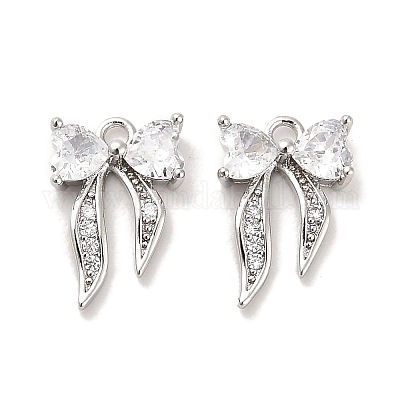 Латунные микропаве прозрачные кубические циркониевые подвески KK-C054-14P-1