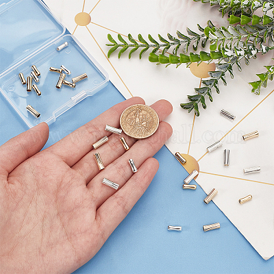 48 шт. 4 латунных трубчатых бусин KK-BC0012-92-1