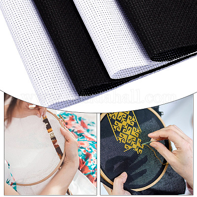 10 лист 2-х цветной ткани 11ct для вышивки крестом AJEW-GA0007-35-1